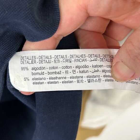 Zara Womens Sweatshirt Size XXL Blue Tan White Colorblock Athleisure Casual - Picture 6 of 6